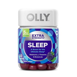 OLLY 엑스트라 스트렝스 수면 젤리 5mg L-테아닌 카모마일 레몬 밤 추출물 보조제, 50 Count (Pack of 1)