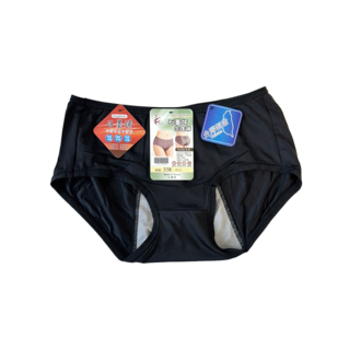 台灣製輕薄透氣抗菌石墨烯生理褲，月經褲、月亮褲，防漏抗菌女生內褲，台灣製生理內褲, 黑色