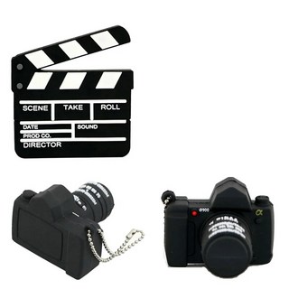 만화 영화 클래퍼보드 USB 플래시 드라이브 8G 16G 카메라 USB20 펜드라이브 귀여운 필름 메모리 스틱 64GB 펜, 6.16GB  02, 1개