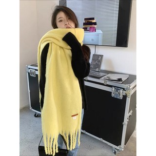 馬卡龍色馬海毛大圍巾 - 冬季毛絨保暖圍巾 - 秋冬柔軟加厚百搭圍脖大披肩