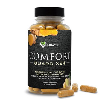 KaraMD Comfort Guard X24 - 천연 관절 지원 보충제 강황 커큐민 보스, 1, 1개