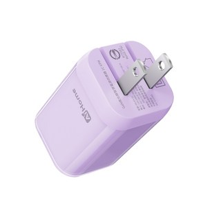 AHome 67W 氮化鎵 GaN Type-C 單孔 折疊腳 充電器（PD快充）適用手機／筆電／數碼設備 BSMI認證, 1個, 67W氮化鎵紫色快充頭