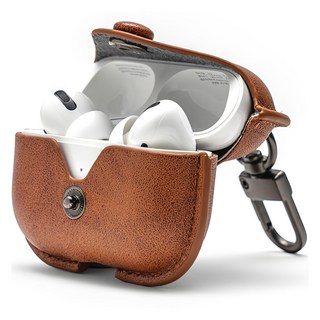 NUART AirPods 皮革保護套, AirPods 第四代, 棕色, 1個