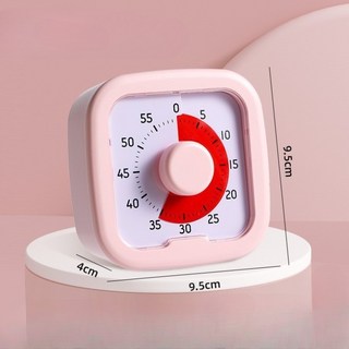 집중력 향상 구글 뽀모도로 타임 타이머 시계 스톱워치 요리 주방 베이킹 제과, 핑크