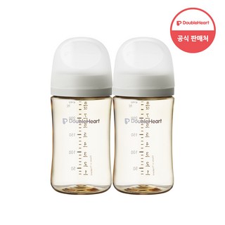 더블하트 모유실감 3세대 PPSU 노꼭지 젖병 트윈팩, 오후의베이지, 240ml, 1개