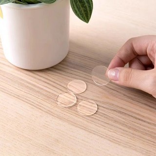 70p/140p 원형 논슬립 스티커 가구 밀림 방지 패드 미끄럼 양면 고무, 투명, 2세트