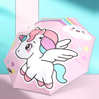 NEW全自動兒童雨傘晴雨兩用摺疊學生遮陽防曬卡通圖案