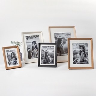 스카바르 아크릴 우드 작은 포토 테이블 액자 3x5 4x6 5x7 6x8 8x10 A4 11x14, 3x5인치(8x14cm), 화이트, 1개