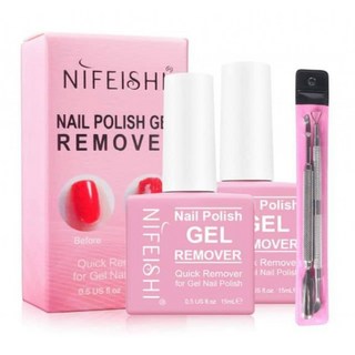 美國Nifeshi 輕鬆卸 天然光療卸甲 5分鐘完工 美甲 卸甲 凝膠, 1個, 單罐