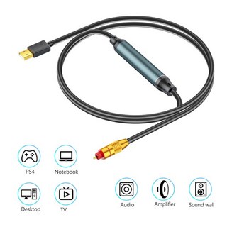 1.5m USB-광 사운드 어댑터 USB-SPDIF 송신기 TV 컴퓨터 노트북 연결용 디지털 변환기, 01 CHINA, 1개