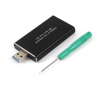 MSATA 사타-USB 5Gbps USB 3.0-mSATA 사타 SSD 인클로저 USB3.0-mSATA 사타 케이스 하드 디스크 어댑터 M2, 한개옵션0, 1개