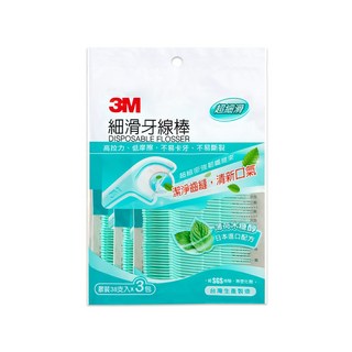 3M 細滑牙線棒-薄荷木糖醇-分享包38支*3入(共114支) 牙線 牙線棒, 38支, 1包