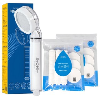 【1年套】Atojet過濾器花灑1ea+頭部過濾器6p+身體過濾器6p, 單色, 1套
