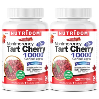 뉴트리돔 캐나다 타트체리 10배 농축 몽모랑시 120캡슐x2통, 2개, 120정