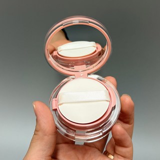 포포라운지 diy 쿠션 팩트 미니 에어쿠션 케이스 아크릴 투명핑크 화장품 용기, 1개, 미니투명핑크