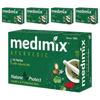medimix 印度綠寶石皇室藥皂浴 美肌皂 草本, 125g, 5個