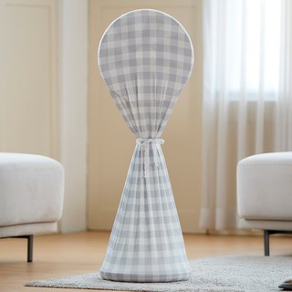 폴라도레 선풍기 커버 전기종 보관용 스판 덮개, 02-그레이체크