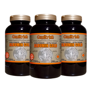 퀄리티랩 알부민 골드 1500mg 200캡슐 싱가폴 알부민 컴플렉스 로얄제리 사은품 증정, 1개, 600정