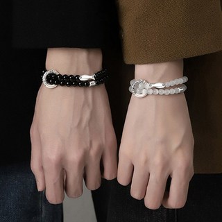 FANSYLI 1+1 커플 염주 팔찌 재물운 행운 우정 팔찌 남녀공용 팔찌 여자친구생일선물 Rt2512D23