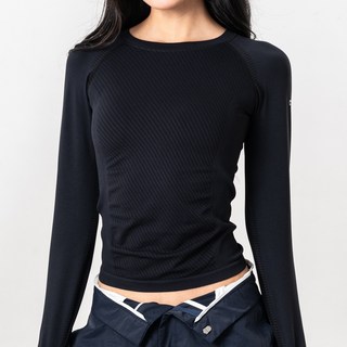 DANGZ 여성용 기능성 티셔츠 긴팔 요가복 상의