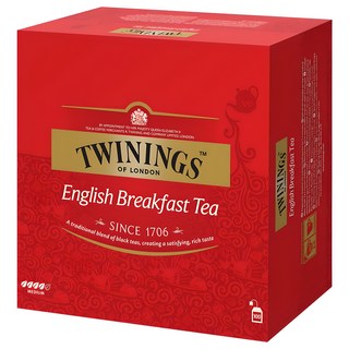 TWININGS 唐寧茶 盒裝英式早餐紅茶茶包, 2g, 100包, 1盒
