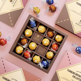 드림미당 소프트 초콜릿 페레로로쉐 린도르 컬렉션 기념일 연인 수험생 수능생 합격기원 응원간식 선물세트 (페레로 100g+린도르 75g), 1박스, 175g