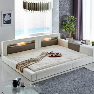 엘도라도 LED 패밀리침대 기본형 [매트리스+깔판포함], 카푸치노+아이보리