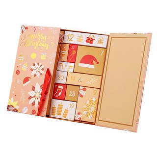 2024 빈 골판지 번호 포장 상자 크리스마스 카운트다운 달력 빈 선물 간식 상자 축제 장식 24 일, 01 other, 01 기타, 02 Gold