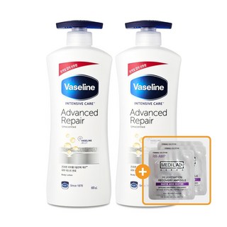 바세린 인텐시브 케어 어드밴스드 리페어 로션 600ml 2개 냄새없는 무향 고보습 바디로션