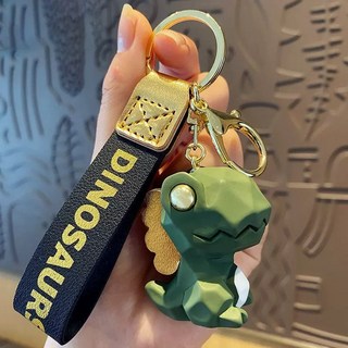 創意切面恐龍鑰匙扣 情侶掛件 包包小掛件 可愛公仔鑰匙鏈 卡通鑰匙扣, 1個, 軍綠