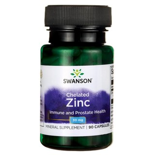 Swanson 斯旺森 Albion甘胺酸螯合鋅膠囊 30mg, 90顆, 1罐