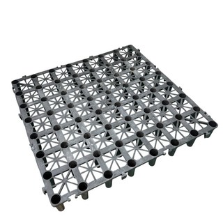 排水板35*35*th4cm 防潮隔離 塑膠板 墊高板 隔離墊 防水墊, 黑色, 5個