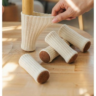 리븐웰 소음방지 바닥 보호 의자 발커버, 1세트, 화이트