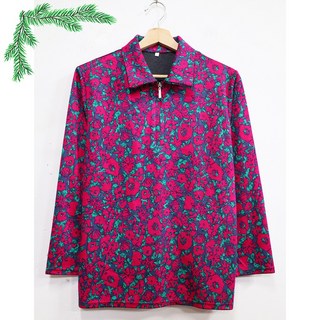 형제상회 할머니옷 할머니티 겨울 긴팔 반집업 약기모 카라티 국산 0010W20