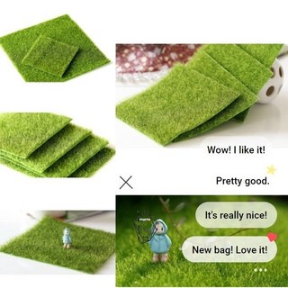 仿真草皮 草皮 草 仿真景觀草皮 人造草皮 塑膠草皮 造景 布置 草地毯 療癒小物 辦公室小物 假草 公仔, 1個, 30x30cm (中)