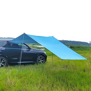 車尾帳 車邊帳 車尾帳篷 天幕帳 車側帳 車邊天幕 側邊帳 車後帳 車載遮陽棚 (mina百貨), M (300x200cm),卡其, 卡其