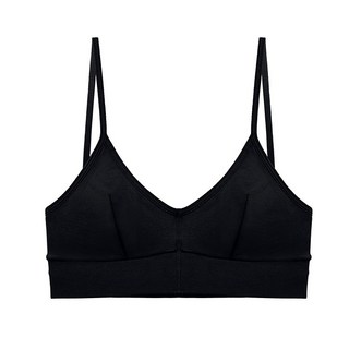 歐美簡約內衣套裝 大U美背薄杯高腰丁字褲 舒適運動內衣, (P137) 黑色XL碼