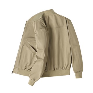 秋冬季男士純色棒球領短款外套