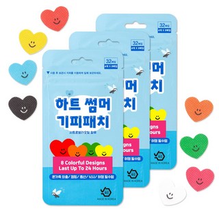 오빌릿 하트 모기패치 썸머패치 기피제 인증 국산 % 32매입, 3개