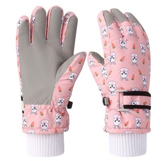 코코몽드 아동 키즈 방한 방수 장갑 스키 보드장갑, 핑크토끼, 1개