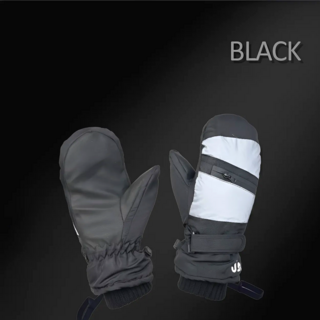 반디어 카드수납 스마트터치 스키 보드 장갑 남녀공용, 블랙, 1개
