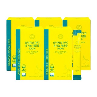 아르디엠 오리지널 NFC 유기농 레몬즙 100% 착즙 레몬 원액, 280g, 5개