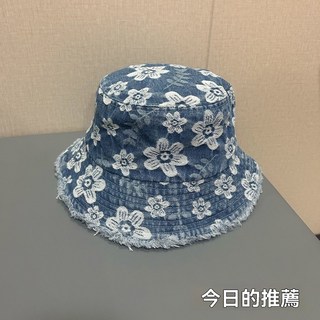 牛仔花朵漁夫帽 遮陽防曬