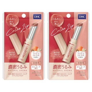 DHC 豐潤保濕潤色護唇膏 自然香氛, Wine Red, 2個