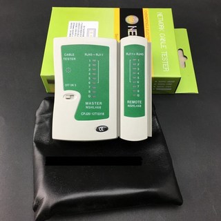含皮套 LED 網路線測試儀 檢測器 RJ45 / RJ11 / RJ12 網路線測試器, 1個