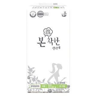 유기농본 착한 생리대 날개형, 대형, 28개입, 1개