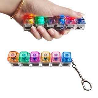 LED 불빛 6구 청축 키보드 키캡 딸깍이