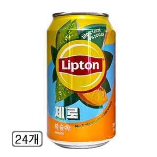립톤 제로 복숭아 아이스티, 355ml, 24개