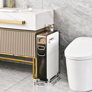 抽屜式收納櫃 窄櫃 隙縫櫃 廚房浴室置物架 邊櫃 細縫架, 15厘米【三層】帶滑輪,無規格