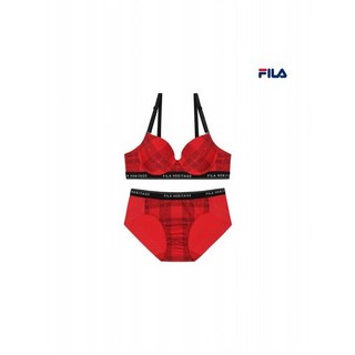 휠라 언더웨어 아웃핏 홀리데이 체크나염 다크레드 세트 FI4BAG1443FDRD 2SKU